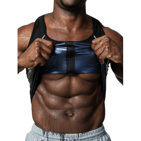 

Mens Sauna Waist Trainer Corset Vest with Zipper for Weight Loss Hot Sweat Neoprene Compression Shapewear Body Sauna Vest