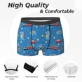 thumbnail image 2 of Men's Boxer Briefs, Cartoon Animals 1 Soft Comfy Mens Underwear Boxer Briefs Breathable With Widen Waist, 2 of 7