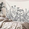 thumbnail image 4 of KAIYANG Tapiz floral botánico para decoración del hogar, impresión para colgar en la pared para dormitorio, 130 x 150 cm, 4 of 5