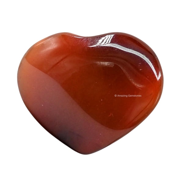 Carnelian Stone Heart - Pack of 2 Crystal Heart Stones