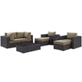 thumbnail image 2 of Modway Convene 8 Piece Outdoor Patio Sectional Set in Espresso Mocha, 2 of 11