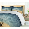 thumbnail image 5 of Ambesonne Savannah Duvet Cover Sets, Animal Dramatic Cloudy Sky, 2-Queen, Bluegrey and Mustard, 5 of 7