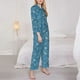 thumbnail image 3 of Balery Dinosaur Skull Conjunto de Pijama con Estampado para Mujer, Conjunto de Dos Piezas con Manga Larga, Ropa de Dormir Suave con Bolsillos, Pijamas Cómodos-XX-Large, 3 of 7