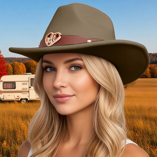 Chapeau de Cowboy Classification des Produits Style Western avec Bandeau Classique pour Hommes et Femmes
