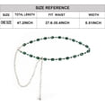 thumbnail image 2 of XIATIAN green glass diamond chain belt metal diamond belt women's dress metal belt women's western style belt women's belt, 2 of 7