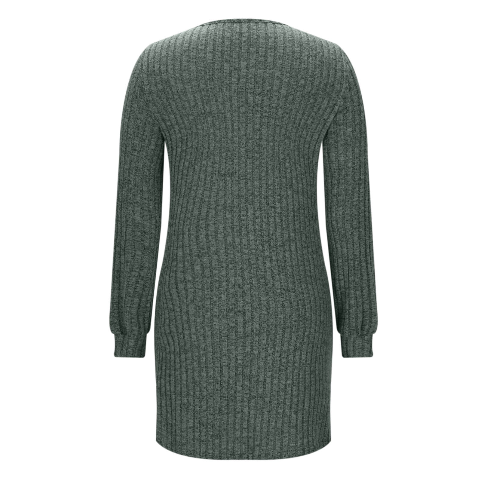 Jinhomg Lace Dresses for Women Long Sleeve Eyelet Ribbed Knit Mini Dress Loose Fit Casual Dresses Spring Clothes Outfits