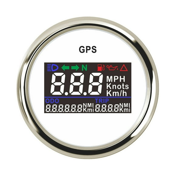 12V 24V Digital GPS Speedometer 52mm Odometer VA Display For Boat Yacht Motorcycle Car With Alarm