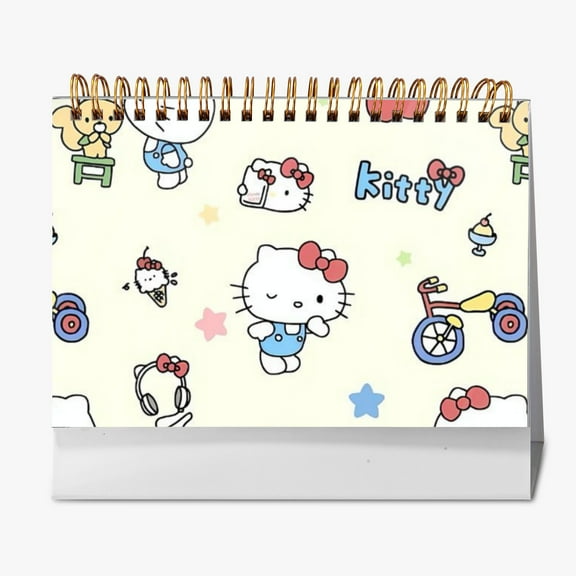 Hello kitty 2025 Calendar - Cartoon Desktop Calendar Thick Paper for Organized Planning, 2025 Desk Calendar for Home, School and Office