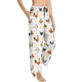 thumbnail image 2 of Uemuo Funny Chicken Pattern Women's Wide Leg Palazzo Lounge Pants with Pockets Light Weight Loose Comfy Casual Pajama Pants-X-Large, 2 of 9