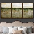 thumbnail image 3 of wall26 Framed Canvas Print Wall Art Set Pastel Watercolor Green Country Landscape Abstract Shapes Illustrations Modern Art Decorative Multicolor for Living Room, Bedroom, Office - 24"x36"x3, 3 of 5