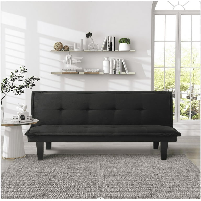 Ikea black futon couch deals