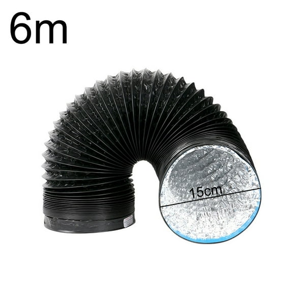 SUYIN Pvc Aluminum Foil Ventilation Pipe Black Composite Flexible Hose Scalable Smoke Tube Kitchen Exhaust Outlet Fan