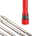 thumbnail image 2 of Adaptador de enchufe, llave de impacto, broca de fijación, puntas de destornillador de 1/4 para carpinteros Con 5 bits, 2 of 8