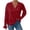 Wine, variant on GigrtiJin Long Sleeve Shirts for Women V-Neck Solid Color Casual Loose Blouse Fashion Lightweight Loose Pullover Tops