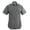 Light Gray, variant on 100% Polyester Short Sleeve Zippered Uniform Shirts - White - M
