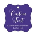 thumbnail image 1 of Darling Souvenir Personalized Paper Hang Tags Custom Text Wedding Party Gift Favor Tags -Purple Violet-50 Tags, 1 of 1
