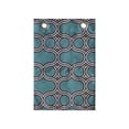thumbnail image 1 of Geometric Hanging Pocket Organizer, Simple Abstract Lattice in Cold Tones Print, Printed Polyester Storage Bag with Pockets, 14" x 20", Petrol Blue Multicolor, 1 of 2