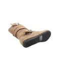 thumbnail image 2 of Klein-70 Girls Kid's Causal Flat Heel Buckles Zipper Slouchy Mid Calf Boots Shoes ( Taupe, 1 ), 2 of 2