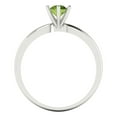 thumbnail image 4 of 0.5 ct Round Cut Natural Peridot Solitaire Engagement Ring for Women in 18K White Gold, 4 of 5