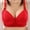 36-Red, variant on YWDJ Bras for Women Push up and Padded Back Closures Comfy Bras Wirefree Lounge Bras Adjustable Straps Full Coverage Hollow Bras Padded Plus Size Lace Comfortable Bras Wrap Solid Bras Black 2XL