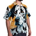 thumbnail image 2 of Spotted Dog Men's Hawaiian Button Down Printed Short Sleeve Summer Beach Shirts, 2 of 6