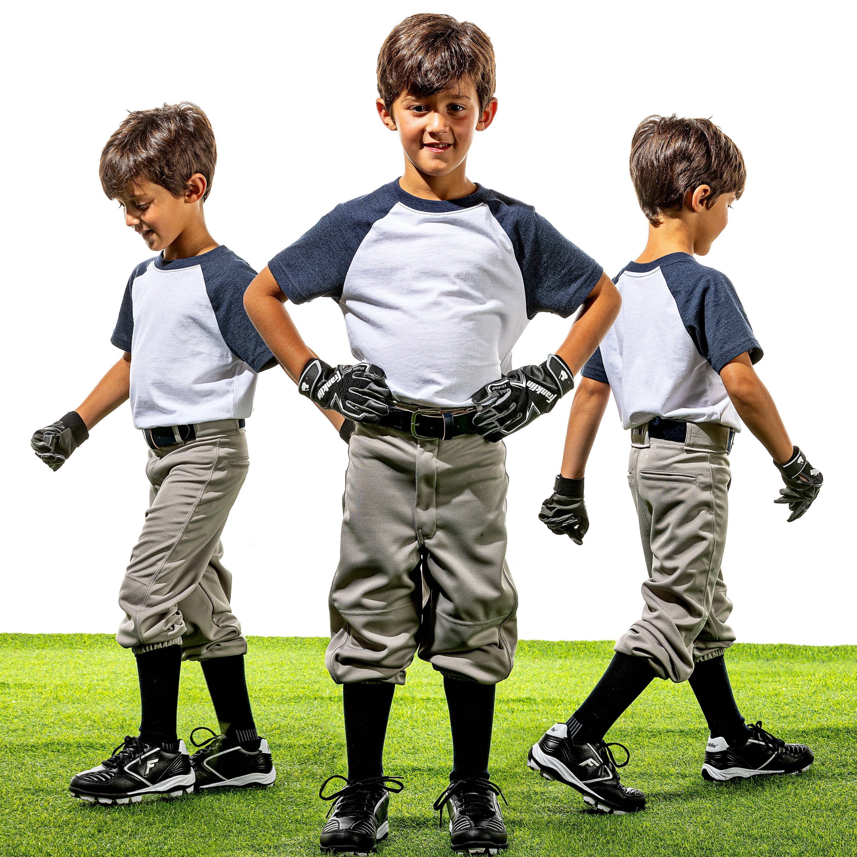 Franklin Sports Youth Classic Fit Baseball + Softball Pants, Grey, Youth Medium