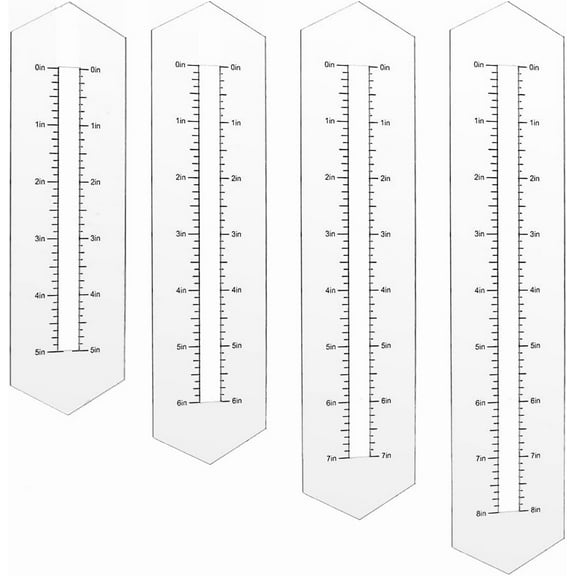 4 Sizes Zipper Making Template Set Acrylic Zipper Sewing Tool Clear Patchwork Ruler Sewing Tools Zip Pocket Template DIY