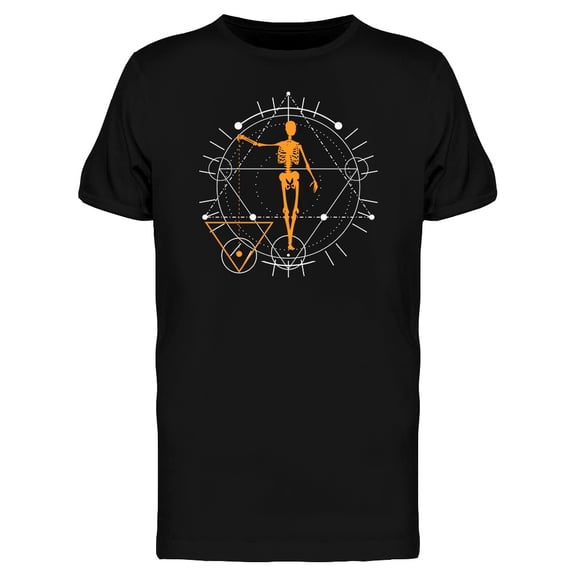 Mystic Human Skeleton Geometric T-Shirt Men -Image by Shutterstock, Male 3X-Large