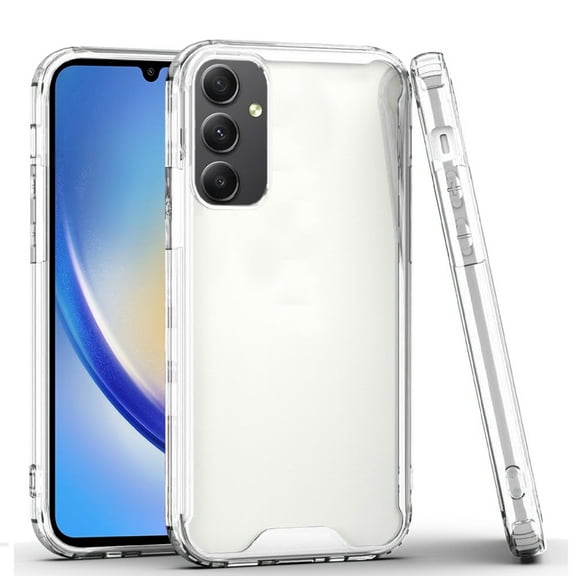 For Samsung Galaxy A35 5G Colored Shockproof Transparent Hard PC   Rubber TPU Hybrid Bumper Shell Thin Slim Protective Cover ,Xpm Phone Case [ Clear ]