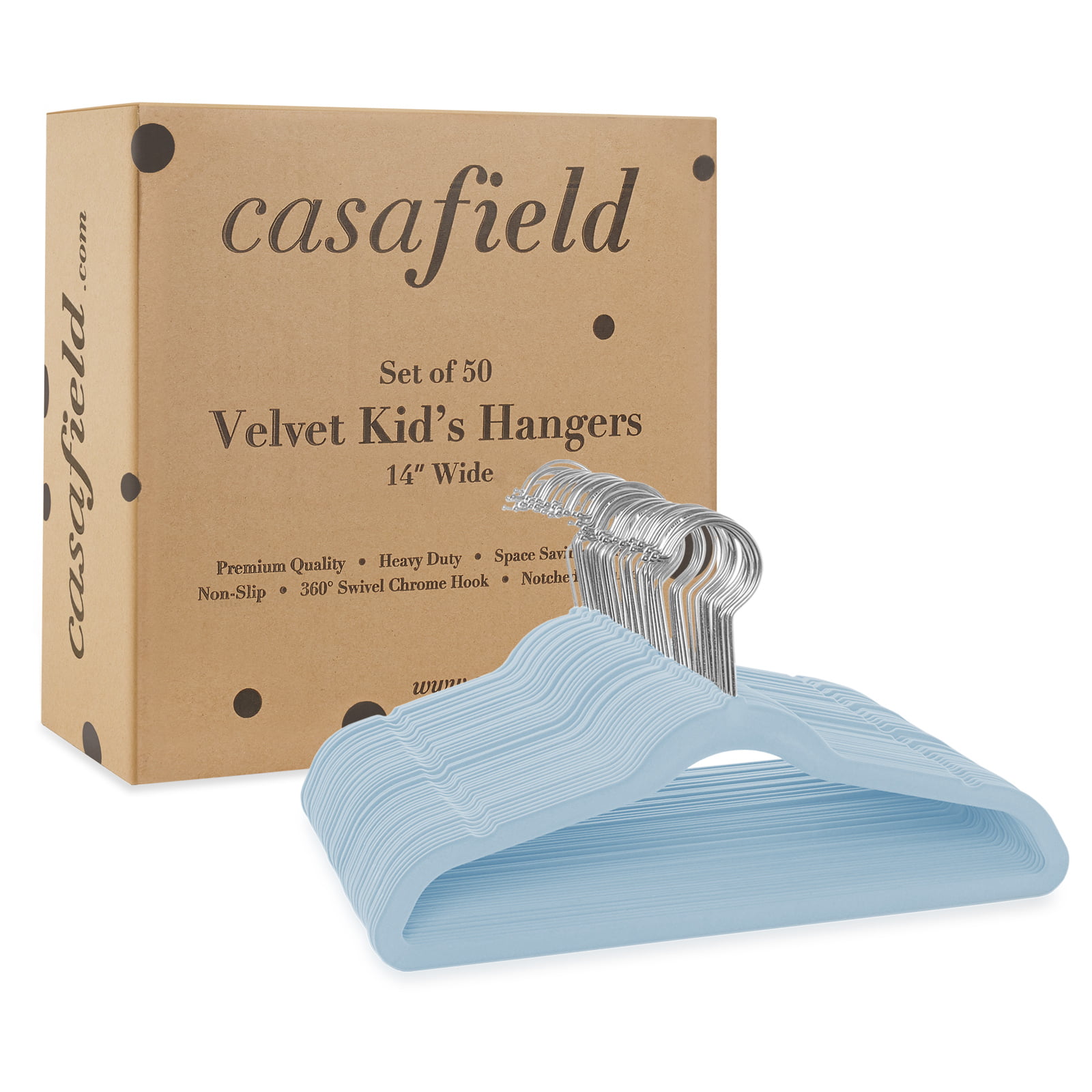 50 Ivory Velvet 11 Baby Hangers by Casafield, 11 x 7 - Harris Teeter