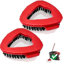 2 Packs Spin Mop Scrub Brush Head Compatible with O Cedar Easywring 1 Tank System, Stiff Bristle Cleaning Brush for Kitchen Bathroom and Various Hard Surfaces