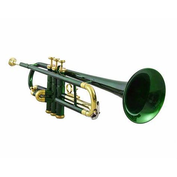 Trompeta NauticalMart Bb con lacado verde y estuche