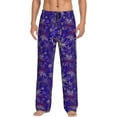 thumbnail image 5 of Mens Pajama Pants, blue purple Snowflake Soft Sleep & Lounge Pants for Men, Cuteness Casual PJ Bottoms Pants with Pockets, 5 of 7
