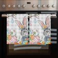thumbnail image 2 of Easter 1 Pack Kitchen Towel, Water Absorbent Dish Towel, Spring Grey Bunny Botanical Eggs Leaves Lattice Decorative Hand Towels - Quick Drying Cloth for Cooking Baking, 18x28 Inch, 2 of 8