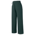 thumbnail image 5 of Lixiuxyad Casual Sweatpants Women's Linen Wide Leg Pants High Waist Drawstring Casual Trousers With Pockets Green, 5 of 6