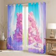 thumbnail image 2 of Feelyou Cute Princess Girl Black Out Curtains, Tokyo Anime Curtains Pack of 2 (42x63 Each), 2 of 6
