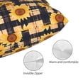 thumbnail image 3 of Rateoe Vintage Black White Plaid Sunflowe Pattern Decorative Pillow Case,Throw Pillow Covers,Plush Pillow Cover,Soft Pillow Case,Velvet Pillow Case-14"x20", 3 of 6