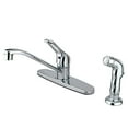 thumbnail image 1 of Kingston Brass Wyndham Single Handle Kitchen Faucet With Chrome Sprayer, 1 of 3
