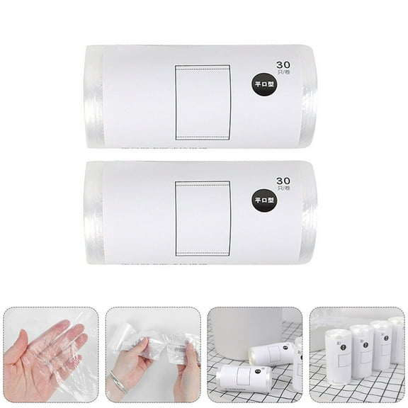 VERDANVERSE Car Garbage Bag Odor Proof Leak Proof White Plastic 90Set