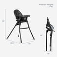 thumbnail image 2 of Dream On Me Chomper Champ 2-in-1 Highchair, Black, 2 of 9