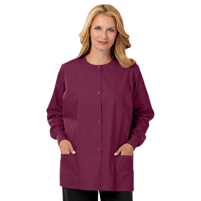 Wine colored 2025 scrub jacket