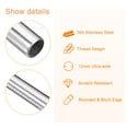 thumbnail image 3 of 4Pack Reusable Metal Straws, 9.5" Stainless Steel Drinking Straw (0.5" Wide, Straight, Silver), 3 of 6