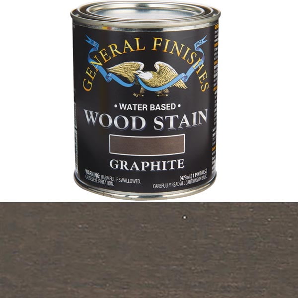 General Finishes Wood Stain, Water Based, Graphite Stain, Pint