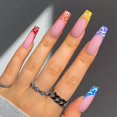 thumbnail image 1 of Uñas postizas de lujo francesas prensa rosa extralarga en Rainbow Nails Square, 1 of 2