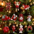 thumbnail image 2 of Adornos navideños de plástico con dibujos animados Diseños de árboles de Papá Noel Decoraciones navideñas coloridas con poses únicas Decoración festiva para colgar en el árbol y decorar el hogar, 2 of 7