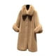 thumbnail image 1 of Minnieouse Abrigo de piel artificial para mujer, abrigo largo de mezcla de lana, chaqueta de invierno transpirable agradable a la piel, prendas de vestir Abrigos y chamarras Marrón L Minnieouse AP013647-03, 1 of 6