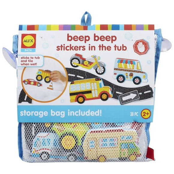 Alex Beep Beep Stickers dans la baignoire