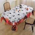 thumbnail image 6 of Hvmvliv Halloween Tablecloth 59x70in Waterproofs Polyester Web Halloween Tablecloth Party Pumpkin Dining Table Decoration Printed Tablecloth Suitable for Halloween Decoration White, 6 of 6