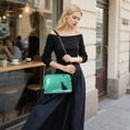 thumbnail image 5 of FORMRS Women Crossbody Purse with Chain Strap Vegan Leather Shoulder Handbag, Green Cat, 5 of 7