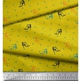thumbnail image 3 of Soimoi Yellow polyester Crepe Fabric Dot & High Heels Women Print Fabric by Yard 42 Inch Wide, 3 of 3